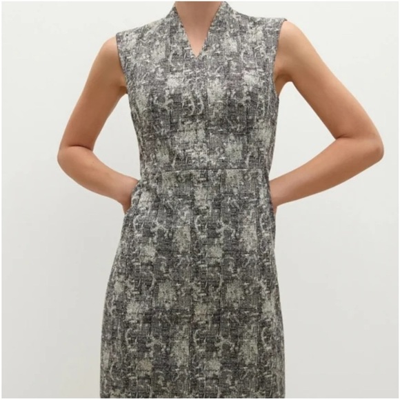 M.M. LAFLEUR Size 12 EUC The Aditi Dress in Crackle Black & White Shift - Picture 7 of 13